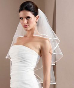 Satin Edge Wedding Veil poirier