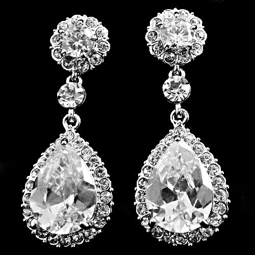 Crystal Starlet Wedding Earrings