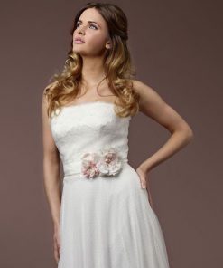 Pink Floral Bridal Sash