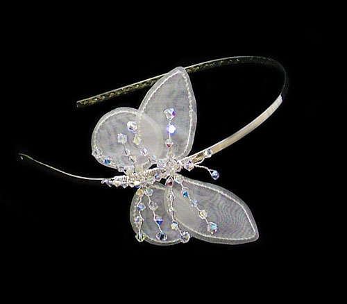 Keira Butterfly Bridal Headband by rosie willett