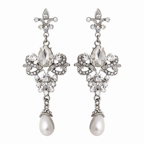 Vintage Chandelier Wedding Earrings - Zaphira Bridal