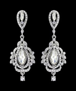 Vintage chandelier bridal earrings