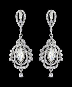 Vintage chandelier bridal earrings