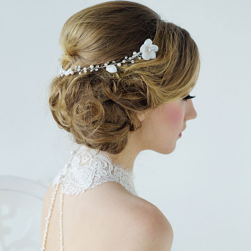 floral bridal headpiece