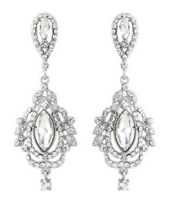 Vintage chandelier bridal earrings
