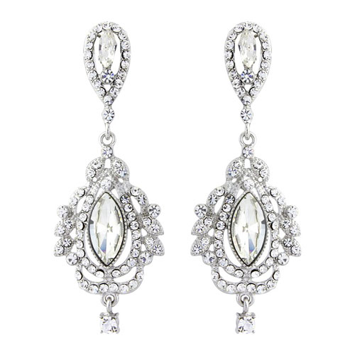 Vintage chandelier bridal earrings