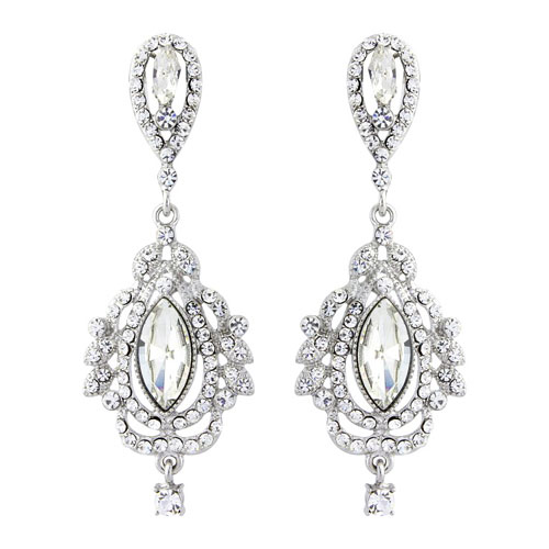 Vintage chandelier bridal earrings