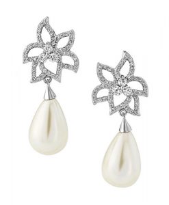 Vintage Pearl Wedding Earrings