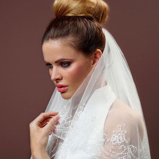 Embroidered Wedding Veil S132