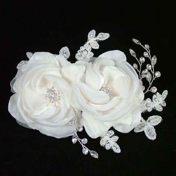 Zinnia Floral Wedding Comb