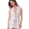Penrose Lace Short Honeymoon Kimono VE 7000