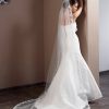 Poirier Soft 1 Layer Lace Wedding Veil - S-50-280/1