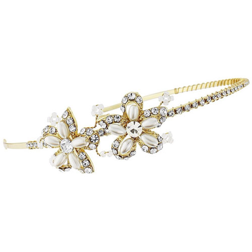 Petite Gold Bridal Headband