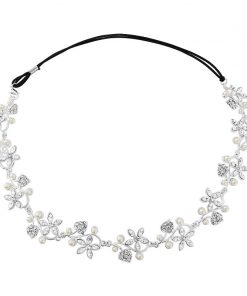 Pearl & Crystal Garland Bridal Headpiece - Marissa