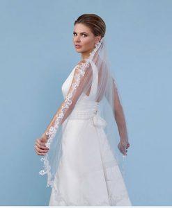 Soft Tulle Lace Bridal Veil - Poirier S140