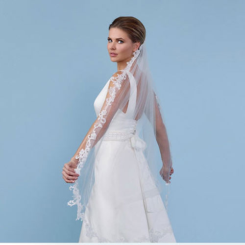 Soft Tulle Lace Bridal Veil - Poirier S140