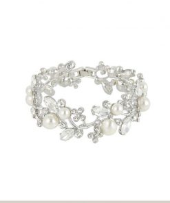Crystal & Pearl Wedding Bracelet - Amie
