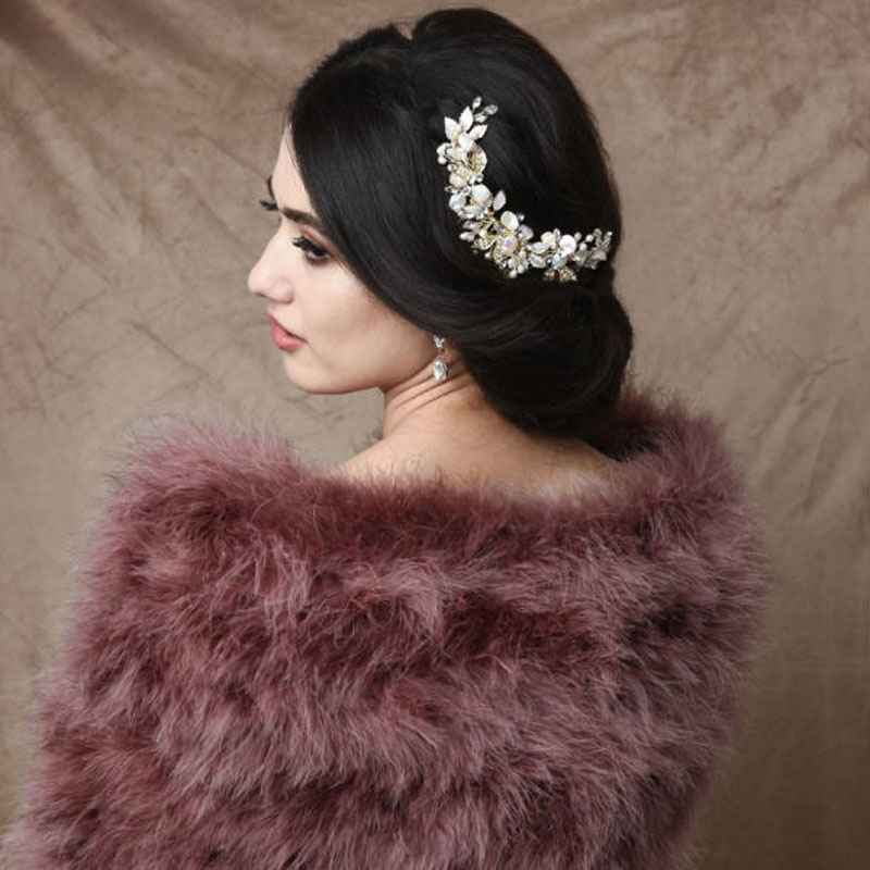 Amara Baroque Pearl & Crystal Wedding Hair Comb