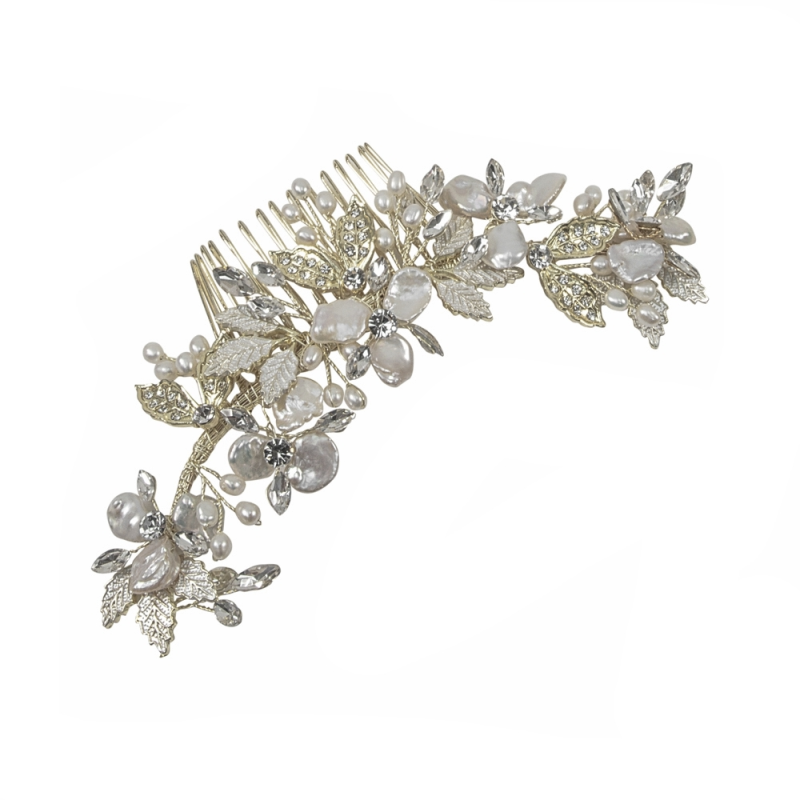 Alana Baroque Pearl & Crystal Wedding Hair Comb