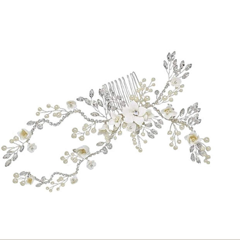 floral wedding hair comb willow