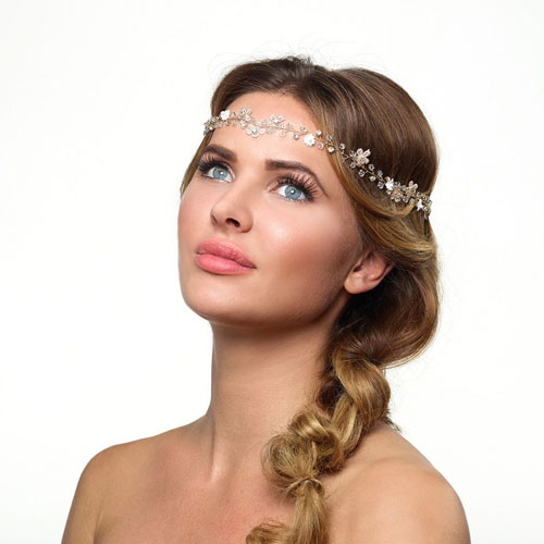 Gold Floral Wedding Hair Vine Poirier BB-215