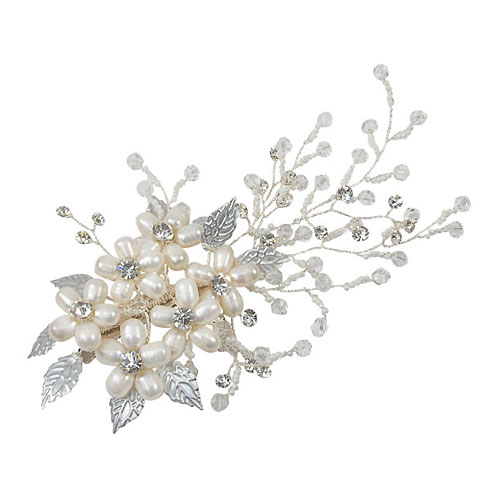 Cameron Freshwater Pearl & Crystal Wedding Hair Clip