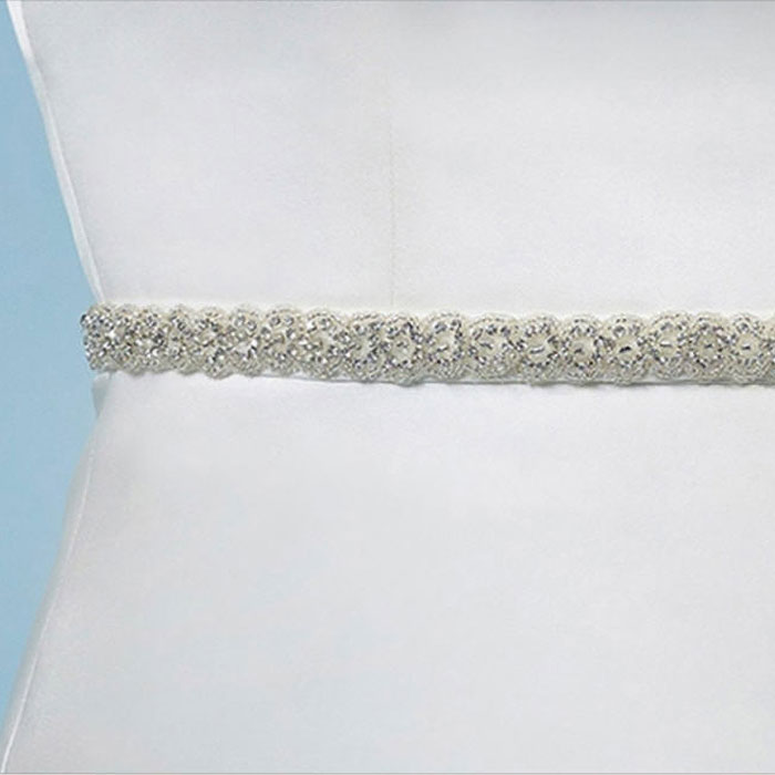 Poirier Narrow Crystal Bridal Belt C-1506