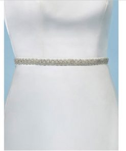 Poirier Narrow Crystal Bridal Belt C-1506