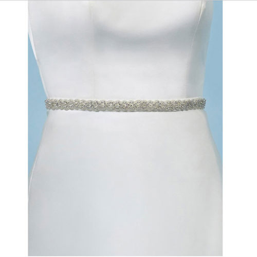Poirier Narrow Crystal Bridal Belt C-1506