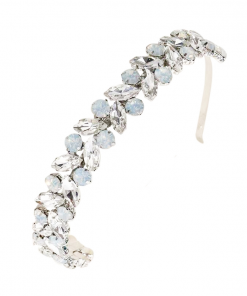 opal and crystal wedding headband